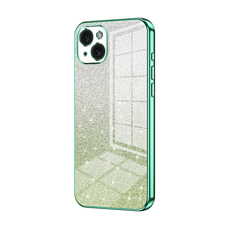 Capa de telemóvel eletroplatinada com pó de glitter em gradiente, para iPhone 16 Pro, para iPhone 16 Plus, para iPhone 16, para iPhone 15 Pro Max, para iPhone 15 Pro, para iPhone 15 Plus