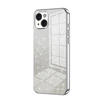 Capa de telemóvel eletroplatinada com pó de glitter em gradiente, para iPhone 16 Pro, para iPhone 16 Plus, para iPhone 16, para iPhone 15 Pro Max, para iPhone 15 Pro, para iPhone 15 Plus
