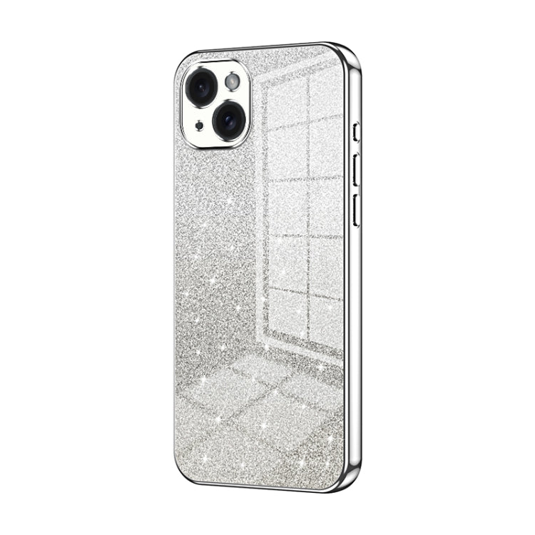 Capa de telemóvel eletroplatinada com pó de glitter em gradiente, para iPhone 16 Pro, para iPhone 16 Plus, para iPhone 16, para iPhone 15 Pro Max, para iPhone 15 Pro, para iPhone 15 Plus