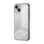 Capa de telemóvel eletroplatinada com pó de glitter em gradiente, para iPhone 16 Pro, para iPhone 16 Plus, para iPhone 16, para iPhone 15 Pro Max, para iPhone 15 Pro, para iPhone 15 Plus