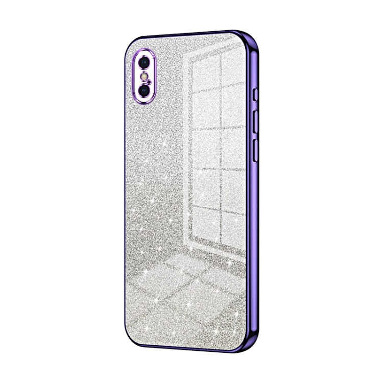 Capa de Telemóvel Electroplated com Pó de Glitter em Degradé, Para iPhone 11 Pro Max, Para iPhone 11, Para iPhone 11 Pro, Para iPhone X / XS, Para iPhone XR, Para iPhone XS Max