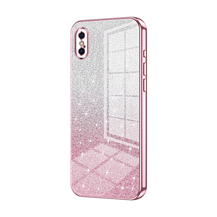 Capa de Telemóvel Electroplated com Pó de Glitter em Degradé, Para iPhone 11 Pro Max, Para iPhone 11, Para iPhone 11 Pro, Para iPhone X / XS, Para iPhone XR, Para iPhone XS Max