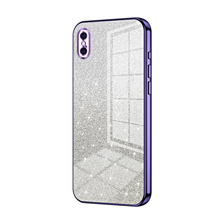 Capa de Telemóvel Electroplated com Pó de Glitter em Degradé, Para iPhone 11 Pro Max, Para iPhone 11, Para iPhone 11 Pro, Para iPhone X / XS, Para iPhone XR, Para iPhone XS Max
