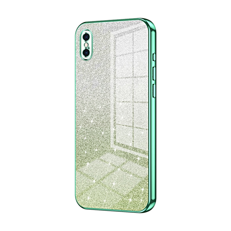Capa de Telemóvel Electroplated com Pó de Glitter em Degradé, Para iPhone 11 Pro Max, Para iPhone 11, Para iPhone 11 Pro, Para iPhone X / XS, Para iPhone XR, Para iPhone XS Max