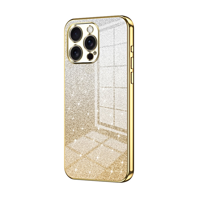 Capa de telemóvel eletroplatinada com pó de glitter em gradiente, para iPhone 17e / 16e, para iPhone 17 Pro Max, para iPhone 17 Pro, para iPhone 17, para iPhone Air, para iPhone 16 Pro Max