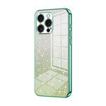 Capa de telemóvel eletroplatinada com pó de glitter em gradiente, para iPhone 17e / 16e, para iPhone 17 Pro Max, para iPhone 17 Pro, para iPhone 17, para iPhone Air, para iPhone 16 Pro Max