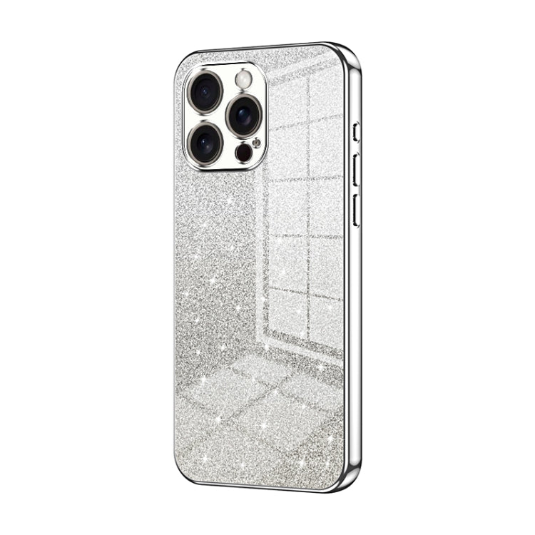 Capa de telemóvel eletroplatinada com pó de glitter em gradiente, para iPhone 17e / 16e, para iPhone 17 Pro Max, para iPhone 17 Pro, para iPhone 17, para iPhone Air, para iPhone 16 Pro Max