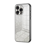 Capa de telemóvel eletroplatinada com pó de glitter em gradiente, para iPhone 17e / 16e, para iPhone 17 Pro Max, para iPhone 17 Pro, para iPhone 17, para iPhone Air, para iPhone 16 Pro Max