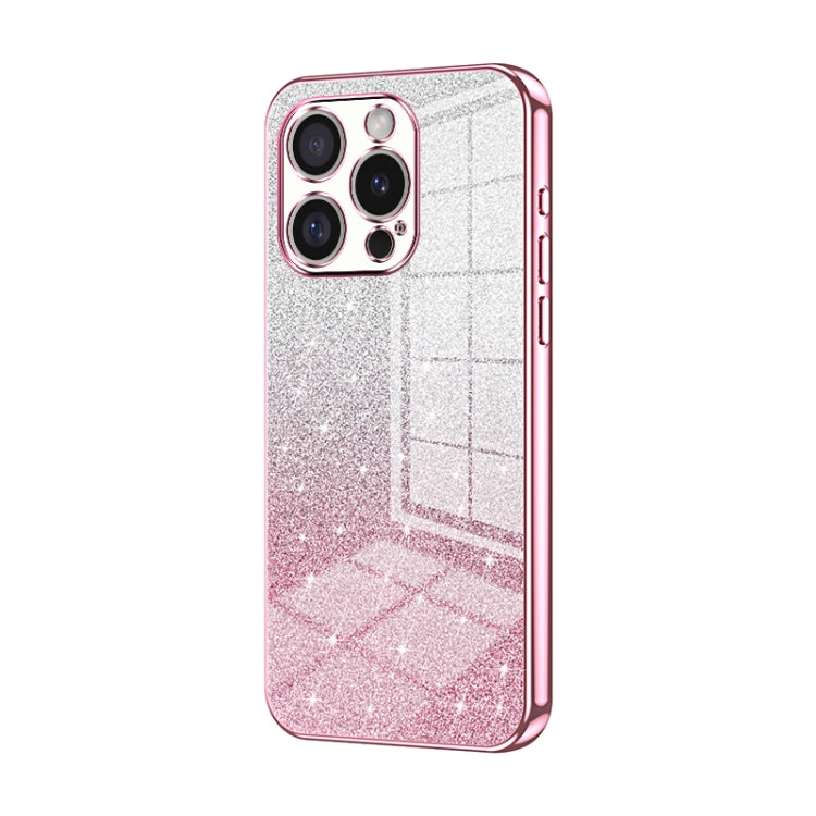 Capa de telemóvel eletroplatinada com pó de glitter em gradiente, para iPhone 16 Pro, para iPhone 16 Plus, para iPhone 16, para iPhone 15 Pro Max, para iPhone 15 Pro, para iPhone 15 Plus