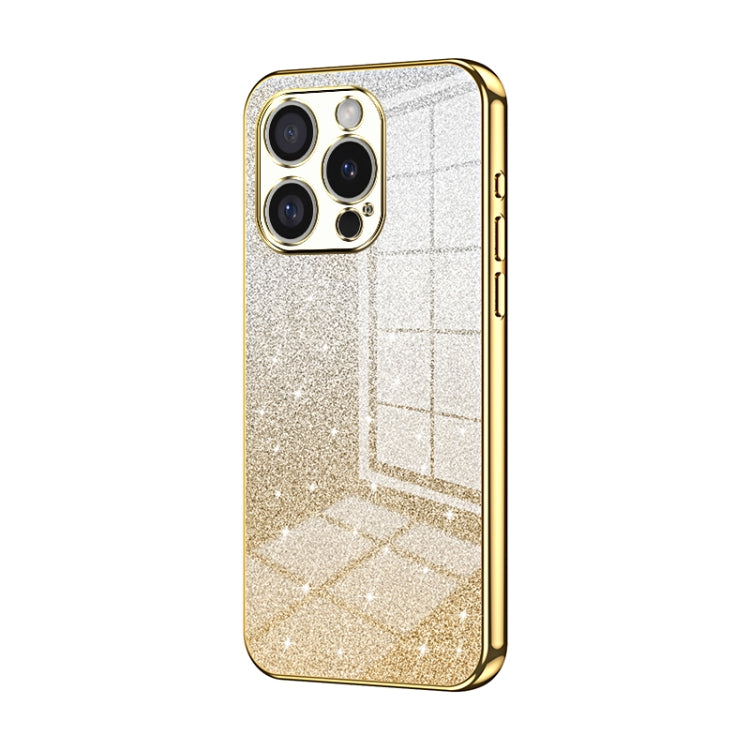 Capa de telemóvel eletroplatinada com pó de glitter em gradiente, para iPhone 16 Pro, para iPhone 16 Plus, para iPhone 16, para iPhone 15 Pro Max, para iPhone 15 Pro, para iPhone 15 Plus