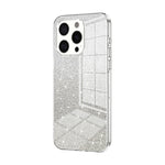 Capa de telemóvel eletroplatinada com pó de glitter em gradiente, para iPhone 16 Pro, para iPhone 16 Plus, para iPhone 16, para iPhone 15 Pro Max, para iPhone 15 Pro, para iPhone 15 Plus
