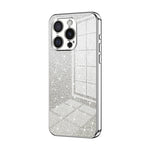 Capa de telemóvel eletroplatinada com pó de glitter em gradiente, para iPhone 16 Pro, para iPhone 16 Plus, para iPhone 16, para iPhone 15 Pro Max, para iPhone 15 Pro, para iPhone 15 Plus
