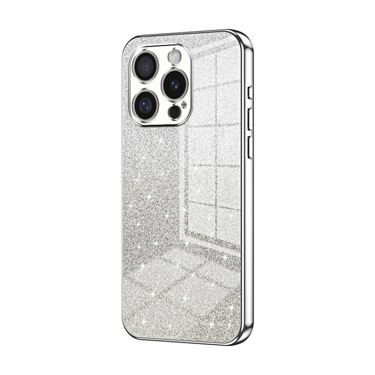 Capa de telemóvel eletroplatinada com pó de glitter em gradiente, para iPhone 16 Pro, para iPhone 16 Plus, para iPhone 16, para iPhone 15 Pro Max, para iPhone 15 Pro, para iPhone 15 Plus
