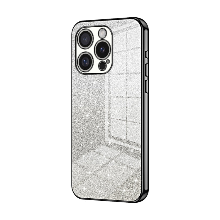 Capa de telemóvel eletroplatinada com pó de glitter em gradiente, para iPhone 16 Pro, para iPhone 16 Plus, para iPhone 16, para iPhone 15 Pro Max, para iPhone 15 Pro, para iPhone 15 Plus