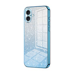 Capa de telemóvel eletroplatinada com pó de glitter em gradiente, para iPhone 16 Pro, para iPhone 16 Plus, para iPhone 16, para iPhone 15 Pro Max, para iPhone 15 Pro, para iPhone 15 Plus