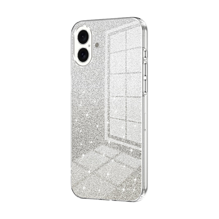 Capa de telemóvel eletroplatinada com pó de glitter em gradiente, para iPhone 16 Pro, para iPhone 16 Plus, para iPhone 16, para iPhone 15 Pro Max, para iPhone 15 Pro, para iPhone 15 Plus