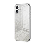 Capa de telemóvel eletroplatinada com pó de glitter em gradiente, para iPhone 16 Pro, para iPhone 16 Plus, para iPhone 16, para iPhone 15 Pro Max, para iPhone 15 Pro, para iPhone 15 Plus