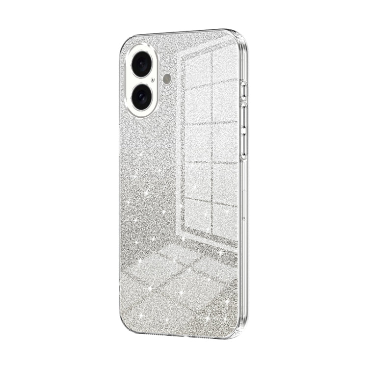 Capa de telemóvel eletroplatinada com pó de glitter em gradiente, para iPhone 16 Pro, para iPhone 16 Plus, para iPhone 16, para iPhone 15 Pro Max, para iPhone 15 Pro, para iPhone 15 Plus