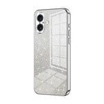 Capa de telemóvel eletroplatinada com pó de glitter em gradiente, para iPhone 16 Pro, para iPhone 16 Plus, para iPhone 16, para iPhone 15 Pro Max, para iPhone 15 Pro, para iPhone 15 Plus