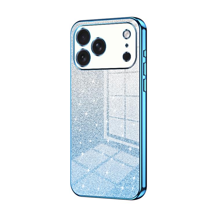 Capa de telemóvel eletroplatinada com pó de glitter em gradiente, para iPhone 17e / 16e, para iPhone 17 Pro Max, para iPhone 17 Pro, para iPhone 17, para iPhone Air, para iPhone 16 Pro Max