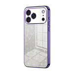 Capa de telemóvel eletroplatinada com pó de glitter em gradiente, para iPhone 17e / 16e, para iPhone 17 Pro Max, para iPhone 17 Pro, para iPhone 17, para iPhone Air, para iPhone 16 Pro Max