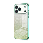 Capa de telemóvel eletroplatinada com pó de glitter em gradiente, para iPhone 17e / 16e, para iPhone 17 Pro Max, para iPhone 17 Pro, para iPhone 17, para iPhone Air, para iPhone 16 Pro Max