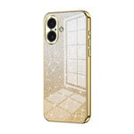 Capa de telemóvel eletroplatinada com pó de glitter em gradiente, para iPhone 17e / 16e, para iPhone 17 Pro Max, para iPhone 17 Pro, para iPhone 17, para iPhone Air, para iPhone 16 Pro Max