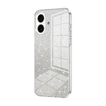 Capa de telemóvel eletroplatinada com pó de glitter em gradiente, para iPhone 17e / 16e, para iPhone 17 Pro Max, para iPhone 17 Pro, para iPhone 17, para iPhone Air, para iPhone 16 Pro Max