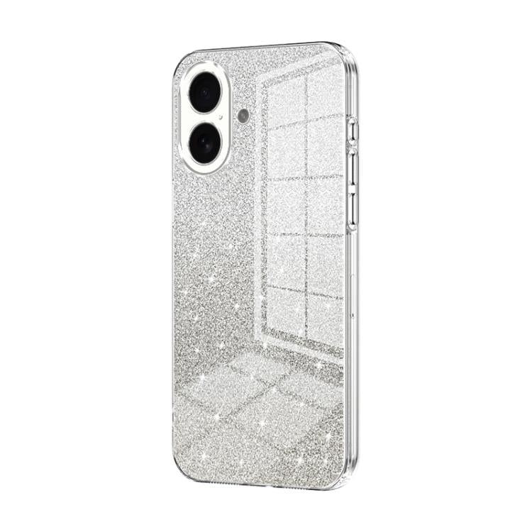 Capa de telemóvel eletroplatinada com pó de glitter em gradiente, para iPhone 17e / 16e, para iPhone 17 Pro Max, para iPhone 17 Pro, para iPhone 17, para iPhone Air, para iPhone 16 Pro Max