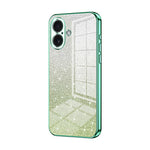 Capa de telemóvel eletroplatinada com pó de glitter em gradiente, para iPhone 17e / 16e, para iPhone 17 Pro Max, para iPhone 17 Pro, para iPhone 17, para iPhone Air, para iPhone 16 Pro Max