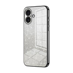 Capa de telemóvel eletroplatinada com pó de glitter em gradiente, para iPhone 17e / 16e, para iPhone 17 Pro Max, para iPhone 17 Pro, para iPhone 17, para iPhone Air, para iPhone 16 Pro Max