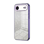 Capa de telemóvel eletroplatinada com pó de glitter em gradiente, para iPhone 17e / 16e, para iPhone 17 Pro Max, para iPhone 17 Pro, para iPhone 17, para iPhone Air, para iPhone 16 Pro Max