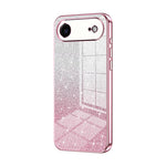 Capa de telemóvel eletroplatinada com pó de glitter em gradiente, para iPhone 17e / 16e, para iPhone 17 Pro Max, para iPhone 17 Pro, para iPhone 17, para iPhone Air, para iPhone 16 Pro Max