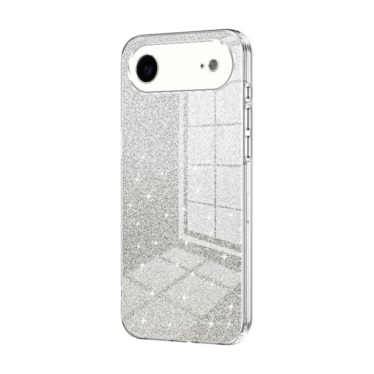Capa de telemóvel eletroplatinada com pó de glitter em gradiente, para iPhone 17e / 16e, para iPhone 17 Pro Max, para iPhone 17 Pro, para iPhone 17, para iPhone Air, para iPhone 16 Pro Max
