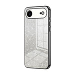 Capa de telemóvel eletroplatinada com pó de glitter em gradiente, para iPhone 17e / 16e, para iPhone 17 Pro Max, para iPhone 17 Pro, para iPhone 17, para iPhone Air, para iPhone 16 Pro Max