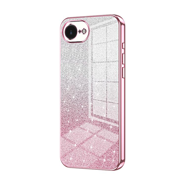 Capa de telemóvel eletroplatinada com pó de glitter em gradiente, para iPhone 17e / 16e, para iPhone 17 Pro Max, para iPhone 17 Pro, para iPhone 17, para iPhone Air, para iPhone 16 Pro Max