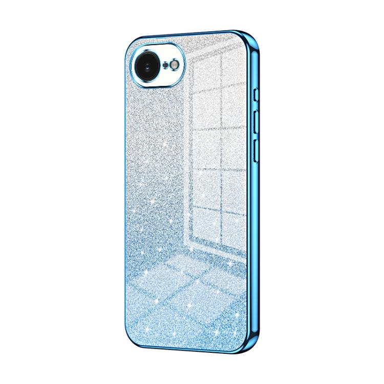 Capa de telemóvel eletroplatinada com pó de glitter em gradiente, para iPhone 17e / 16e, para iPhone 17 Pro Max, para iPhone 17 Pro, para iPhone 17, para iPhone Air, para iPhone 16 Pro Max