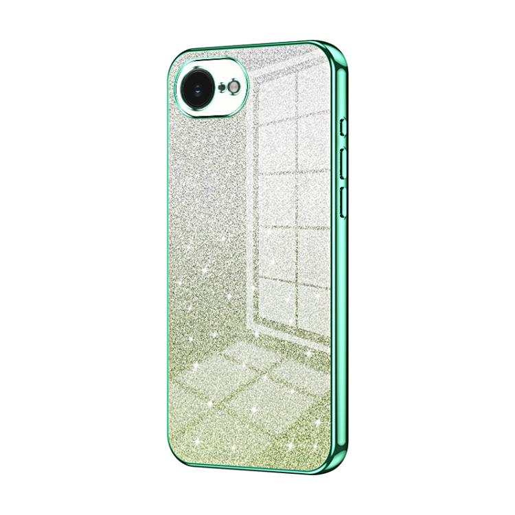 Capa de telemóvel eletroplatinada com pó de glitter em gradiente, para iPhone 17e / 16e, para iPhone 17 Pro Max, para iPhone 17 Pro, para iPhone 17, para iPhone Air, para iPhone 16 Pro Max