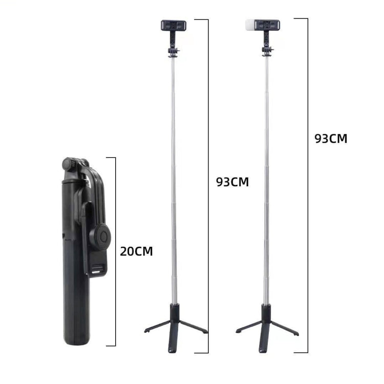 Bastão Selfie Bluetooth Q07 Multifuncional com Tripé para Transmissão em Direto, Sem Luz, Com Luz