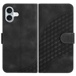 Capa de Couro para Telemóvel com Cabeça de Elefante em Relevo e Cordão, Para iPhone 16 Pro, Para iPhone 16 Plus, Para iPhone 16, Para iPhone 15 Pro Max, Para iPhone 15 Pro, Para iPhone 15 Plus