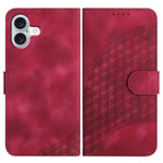 Capa de Couro para Telemóvel com Cabeça de Elefante em Relevo e Cordão, Para iPhone 16 Pro, Para iPhone 16 Plus, Para iPhone 16, Para iPhone 15 Pro Max, Para iPhone 15 Pro, Para iPhone 15 Plus