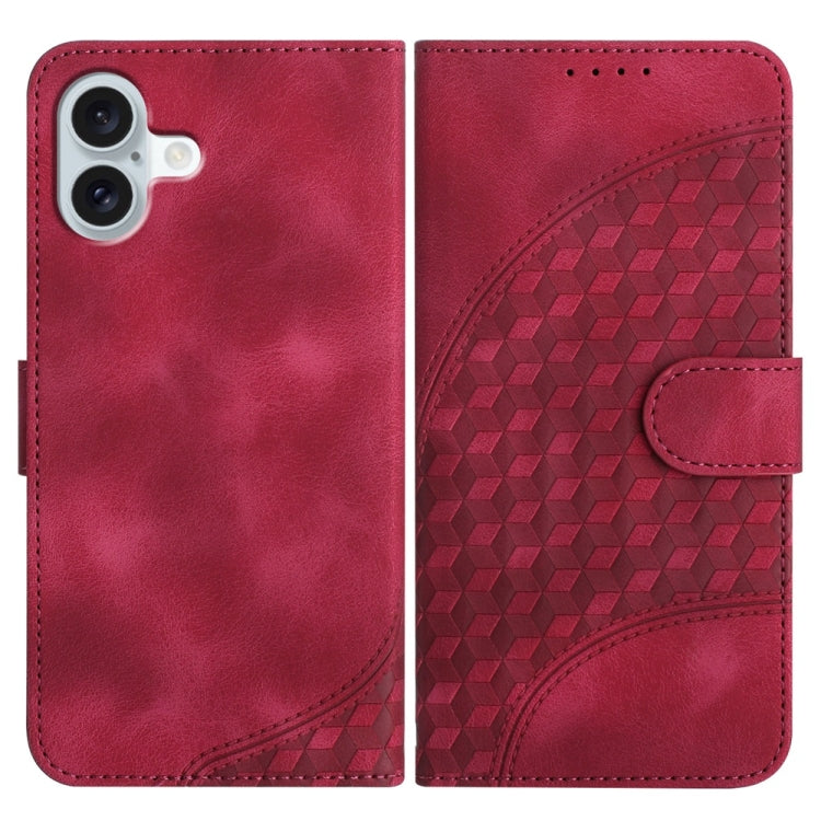 Capa de Couro para Telemóvel com Cabeça de Elefante em Relevo e Cordão, Para iPhone 16 Pro, Para iPhone 16 Plus, Para iPhone 16, Para iPhone 15 Pro Max, Para iPhone 15 Pro, Para iPhone 15 Plus