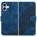Capa de Couro para Telemóvel com Cabeça de Elefante em Relevo e Cordão, Para iPhone 16 Pro, Para iPhone 16 Plus, Para iPhone 16, Para iPhone 15 Pro Max, Para iPhone 15 Pro, Para iPhone 15 Plus