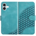 Capa de Couro para Telemóvel com Cabeça de Elefante em Relevo e Cordão, Para iPhone 16 Pro, Para iPhone 16 Plus, Para iPhone 16, Para iPhone 15 Pro Max, Para iPhone 15 Pro, Para iPhone 15 Plus