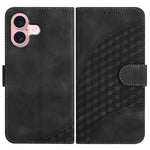 Capa de Couro para Telemóvel com Cabeça de Elefante em Relevo e Cordão, Para iPhone 16 Pro, Para iPhone 16 Plus, Para iPhone 16, Para iPhone 15 Pro Max, Para iPhone 15 Pro, Para iPhone 15 Plus