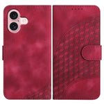 Capa de Couro para Telemóvel com Cabeça de Elefante em Relevo e Cordão, Para iPhone 16 Pro, Para iPhone 16 Plus, Para iPhone 16, Para iPhone 15 Pro Max, Para iPhone 15 Pro, Para iPhone 15 Plus