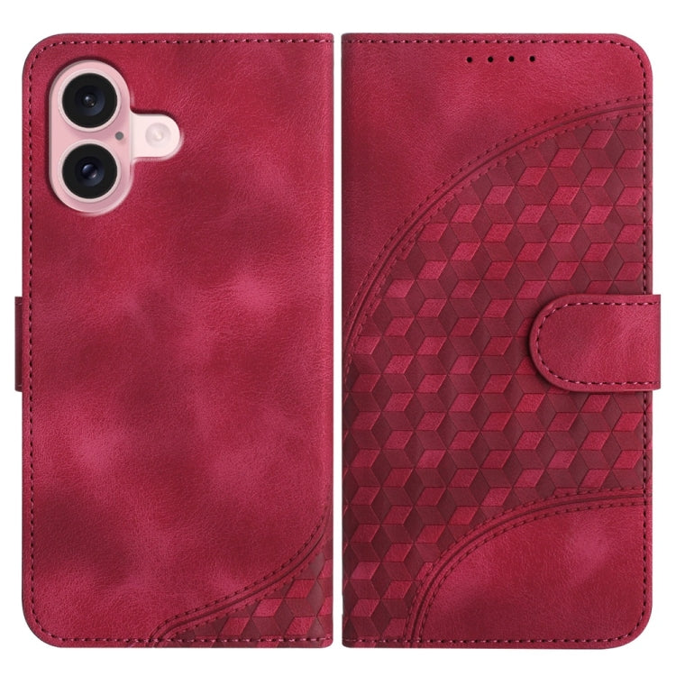 Capa de Couro para Telemóvel com Cabeça de Elefante em Relevo e Cordão, Para iPhone 16 Pro, Para iPhone 16 Plus, Para iPhone 16, Para iPhone 15 Pro Max, Para iPhone 15 Pro, Para iPhone 15 Plus