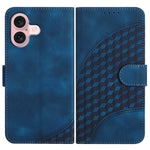 Capa de Couro para Telemóvel com Cabeça de Elefante em Relevo e Cordão, Para iPhone 16 Pro, Para iPhone 16 Plus, Para iPhone 16, Para iPhone 15 Pro Max, Para iPhone 15 Pro, Para iPhone 15 Plus