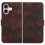 Capa de Couro para Telemóvel com Cabeça de Elefante em Relevo e Cordão, Para iPhone 16 Pro, Para iPhone 16 Plus, Para iPhone 16, Para iPhone 15 Pro Max, Para iPhone 15 Pro, Para iPhone 15 Plus