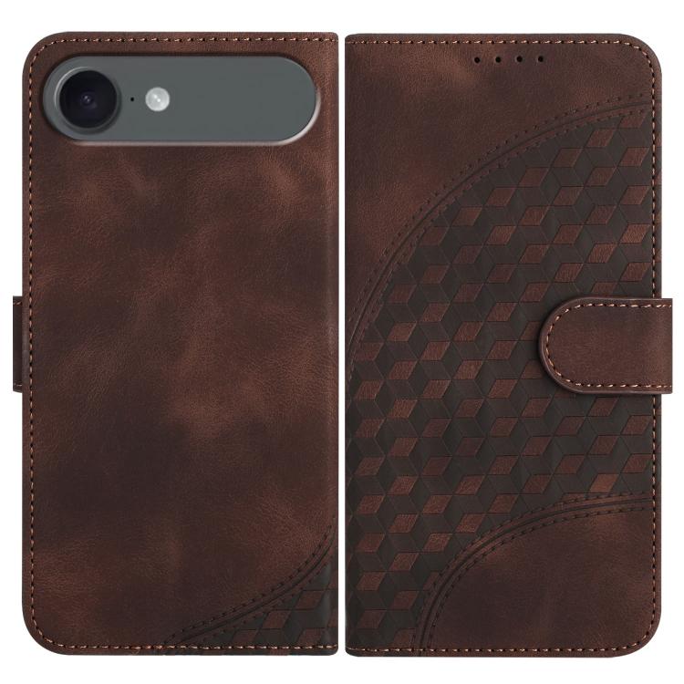 Capa de Couro para Telemóvel com Cabeça de Elefante em Relevo e Cordão, Para iPhone 17e / 16e, Para iPhone 17 Pro Max, Para iPhone 17 Pro, Para iPhone 17, Para iPhone Air, Para iPhone 16 Pro Max